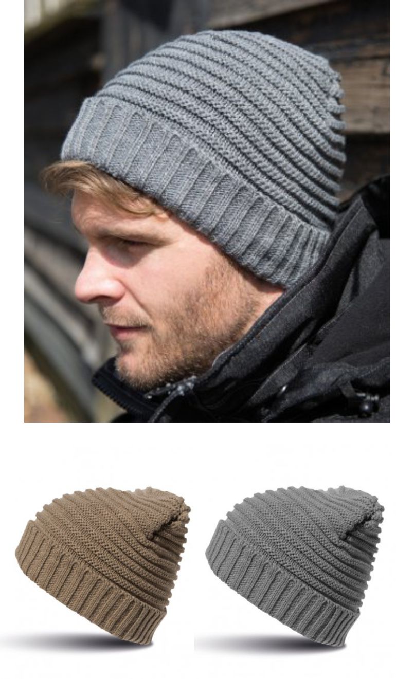 Result RC376 Braided Fleece Lined Hat